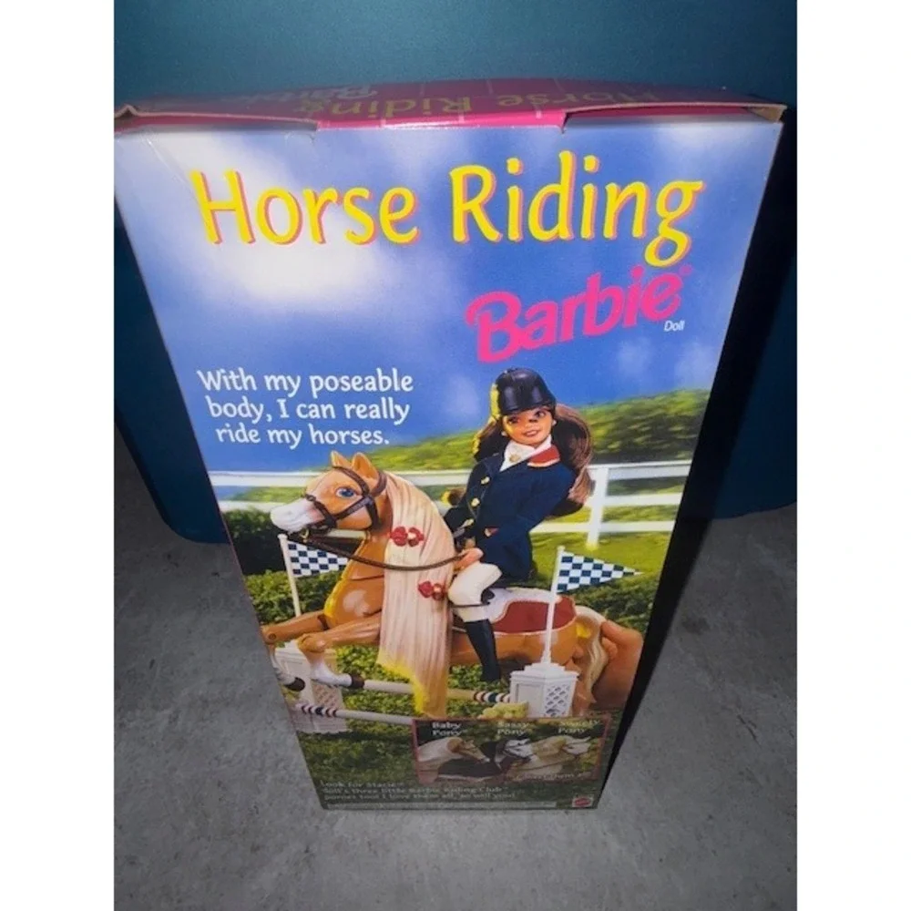Horse Riding Barbie Doll Vintage Poseable Body Blonde Brown Hair New in Box